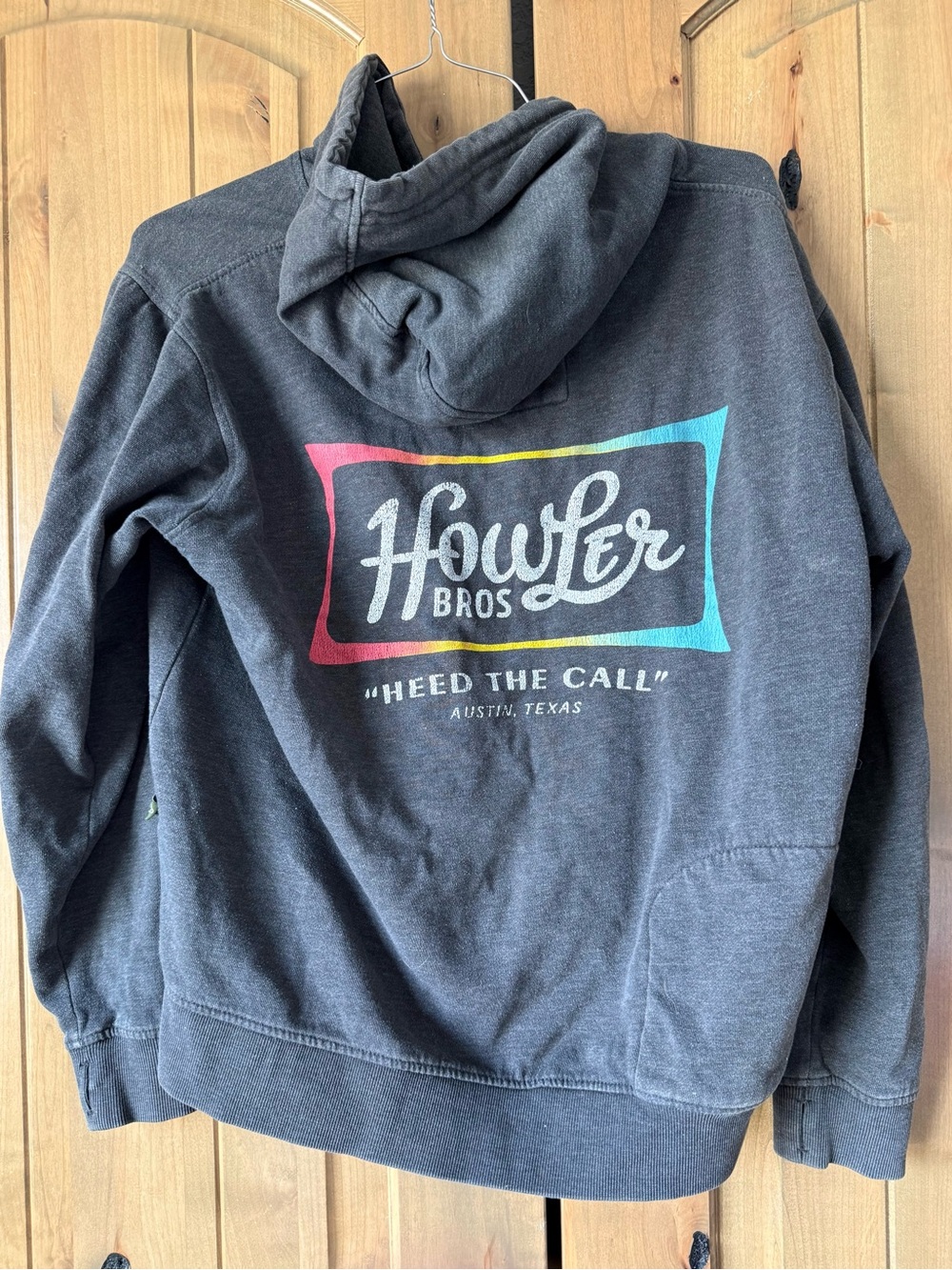 Howler Brothers Charcoal Zip-Up Hoodie with Multicolor Logo